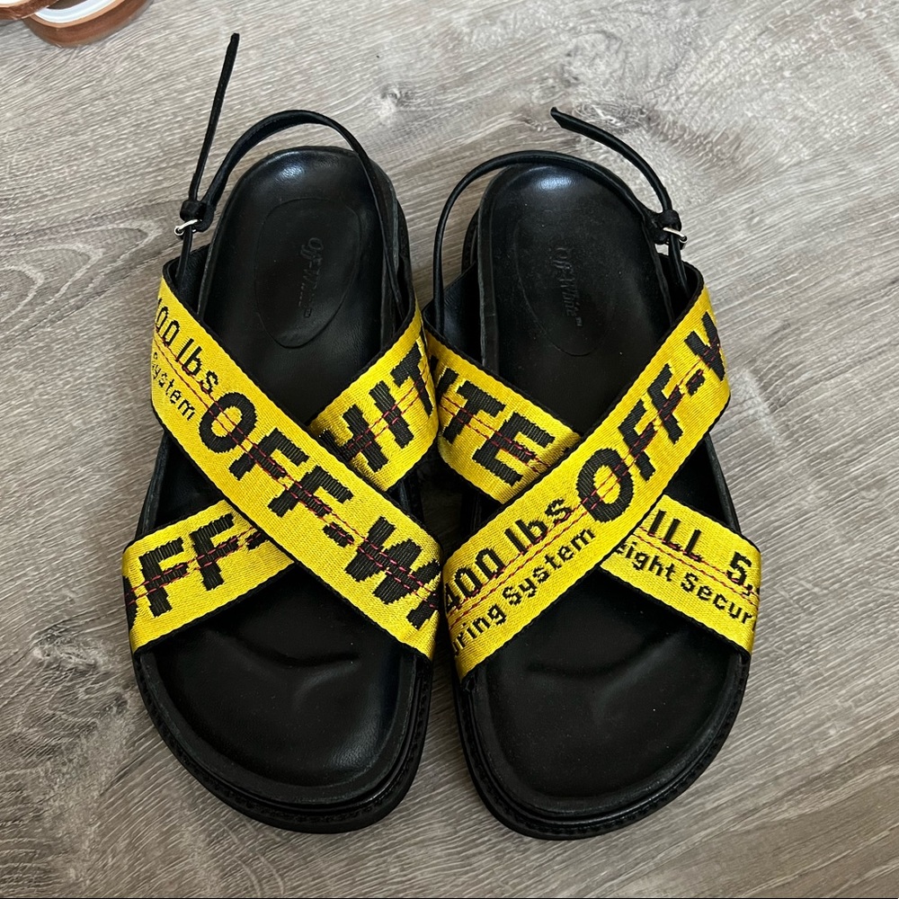 Off-White Yellow and Black Sandals